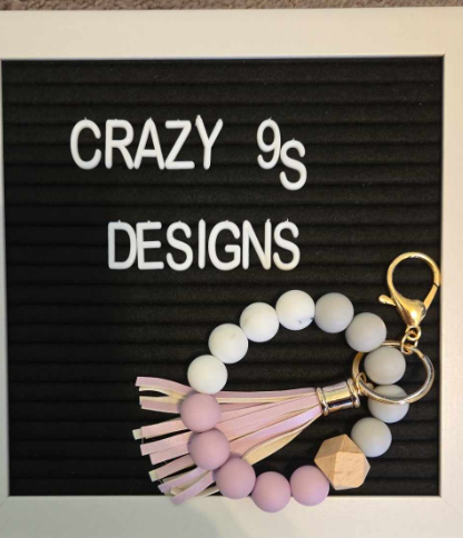 Ready-to-Ship Silicone Beaded Keychain Wristlets - Instant Style Boost!