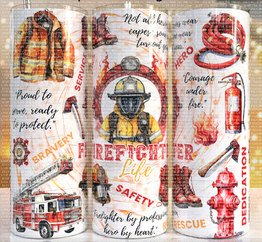 Firefighter 20 oz tumbler